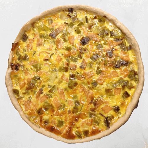 Recette quiche aux poireaux et saumon fumé